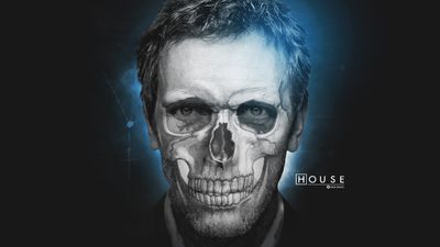 HD Wallpaper House TV Series Digital Wallpaper Featuring Gregory House and Skull  Free Download 1080p HD 2K 4K 5K Resolutions