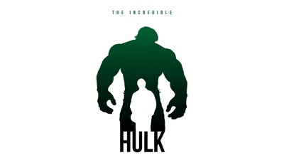 Hulk Comic Character Minimalistic Art HD Wallpaper  Marvel Avengers Silhouette Design