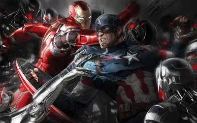 HD Wallpaper Captain America and Iron Man Team Up in The Avengers Age of Ultron Illustration