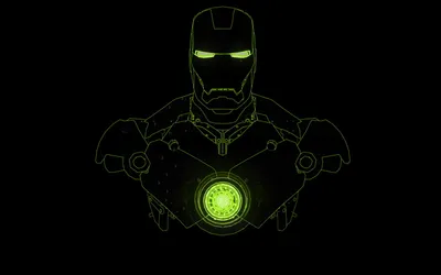 Iron Man Minimalist Digital Art Wallpaper  Marvel Comics Theme on Black Background  Free HD Download for Desktop  Mobile in 1080P 2K 4K 5K