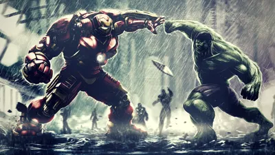 Iron Man Mark 44 vs Hulk Epic Marvel Showdown HD Wallpaper  Free Download for Desktop  Mobile