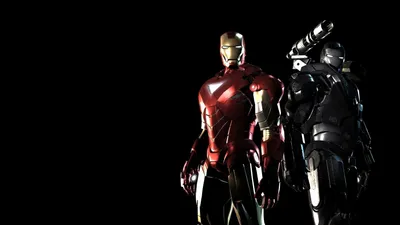 Iron Man and Iron Man 2 HD Wallpaper Marvels Hero on Black Background  Free Download for Desktop  Mobile