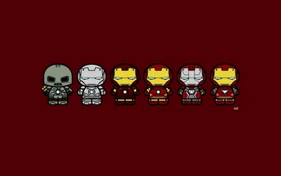 HD Iron Man Figures Wallpaper Minimalist Superhero Art in Assorted Colors  Free Download for Desktop and Mobile