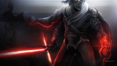 Dark Side Dominance Kylo Ren Star Wars Artistic Background