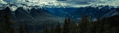 Stunning HD Wallpaper SnowCovered Mountain Landscape in Banff National Park Canada  WideScreen Panoramic View