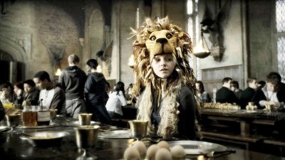 Luna Lovegood in Lion Headdress HD Wallpaper from Harry Potter and the HalfBlood Prince