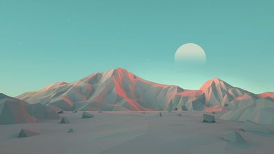 Gray Mountains Illustration HD Wallpaper by Mark Kirkpatrick  Minimalism Low Poly  1080p Free Download