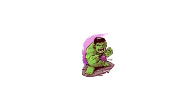 Chibi Hulk in Minimalist Marvel Universe  Free HD Wallpaper Download for Desktop  Mobile 3840x2160px