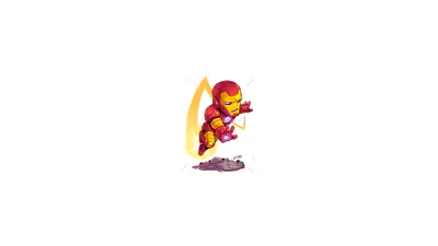 Download Chibi Iron Man Minimalist Wallpaper  Marvel Cinematic Universe in HD 4K  5K