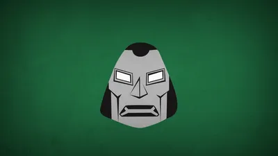 HD Marvel Wallpaper Dr Doom Robot Head Illustration on Green Background  Free Download