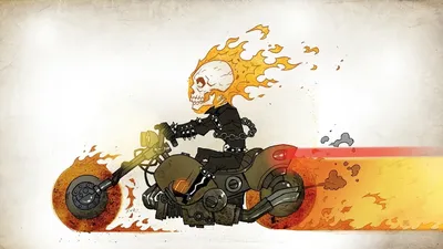 Ghost Rider Marvel Artwork Skull  Motorcycle HD Wallpaper  Free Download in 1080P 2K 4K 5K