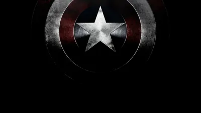 Marvel Comics Captain America Logo HD Wallpaper CloseUp with Dark Theme  Free Download for Desktop  Mobile