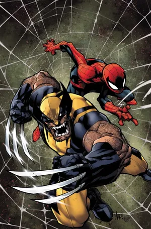 Marvel Showdown Wolverine  SpiderMan HD Illustration Wallpaper  Free Download in 1080P 2K 4K 5K