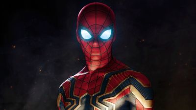 Marvel Iron Spider Wallpaper HD 4K Background with Avengers SpiderMan and Futuristic Technology