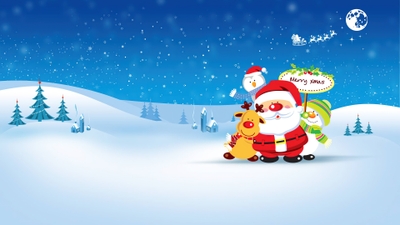 Jolly Santa Claus Spreading Christmas Cheer  Festive Xmas Wallpaper