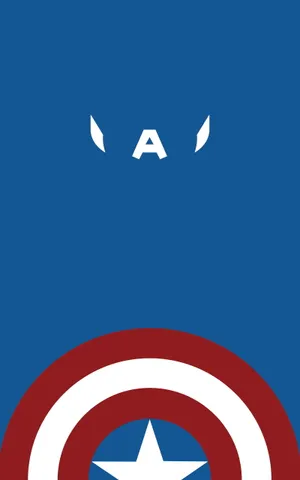 Captain America Badge in Minimalist Style Marvel Comics HD Wallpaper for Desktop and Mobile