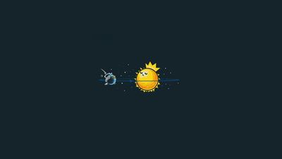 HD Wallpaper King Sun and Bomb Illustration in Minimalistic Threadless Space Design  1080p 1920x1080px  Free Download