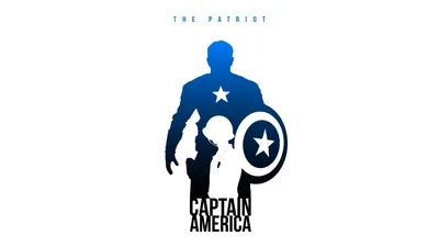 Minimalistic Captain America Silhouette HD Wallpaper Marvel Avengers Fan Art