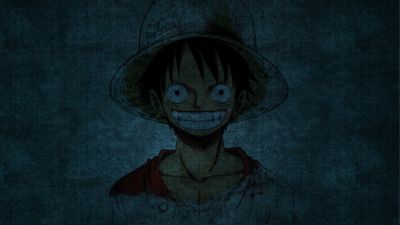 WQHD and HD Wallpaper One Piece Monkey D Luffy Illustration on Blue Background  Download Free HighQuality Wallpapers in Various Resolutions