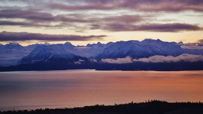 Mountains Alaska and Homer Simpson Stunning 1080p HD Wallpaper for PC Mobile and Tablet