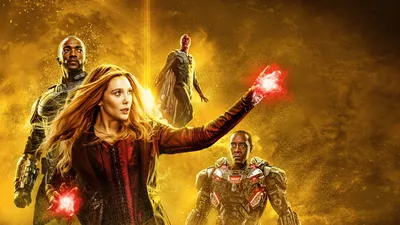 Avengers Infinity War HD Wallpaper Featuring Anthony Mackie Don Cheadle Elizabeth Olsen  More  Free Download in 1080P to 5K