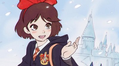 HD Wallpaper Movie Crossover featuring Harry Potter and Kikis Delivery Service  1080p Free Download