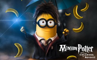 HD Wallpaper Movie Crossover featuring Harry Potter and Minions  Yellow Representation  Free Download 1080p HD 2K 4K 5K