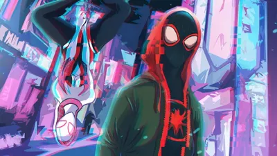 SpiderMan Into The SpiderVerse HD Wallpaper  Marvels Miles Morales  SpiderGwen in 4K and 5K for Desktop Mobile and Tablet