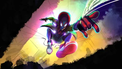 Download Miles Morales in SpiderMan Into The SpiderVerse HD Wallpaper  Marvel Comics 4K Desktop Background