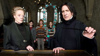 HD Wallpaper Harry Potter and the Half Blood Prince with Severus Snape Ron Weasley Hermione Granger and Minerva McGonagall