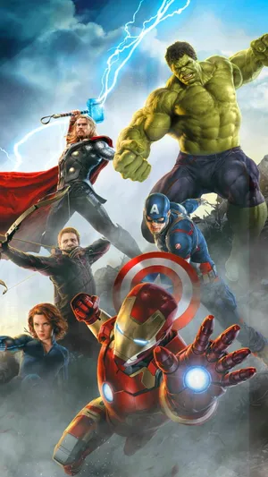 Avengers Age Of Ultron Heroes HD Wallpaper  Marvel Avengers Movie Theme for Desktop and Mobile 1080x1920px