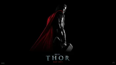 Marvels Thor Poster HD Wallpaper Chris Hemsworth on Black Background  Free Download for Desktop  Mobile