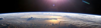 Stunning HD Wallpaper Planet Earth Illustration in WideScreen  Multiple Display Space and Atmosphere