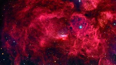 Stunning HD Wallpaper Nebula Universe and Red Nebula in the Majestic Galaxy