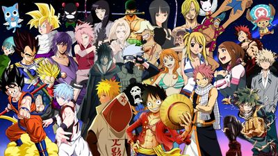 Assorted Anime Characters Wallpaper One Piece Dragon Ball and More in HD 1080p