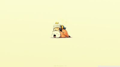 HD Wallpaper Cute Polar Bear Illustration from One Piece with Trafalgar Law for Christmas