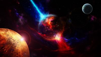 Stunning 1080p HD Wallpaper Planets Illustration in Space and Universe  Free Download for PC Mobile and Tablet