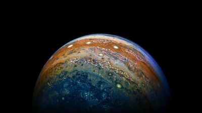 Explore the Majestic Universe with this 4K HD Wallpaper of Jupiter and Juno Spacecraft by NASA