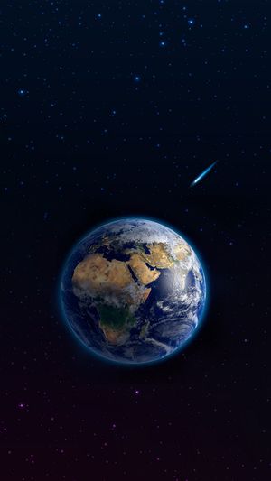 Mobile HD Wallpaper Earth Illustration in Space  Planet Stars and More