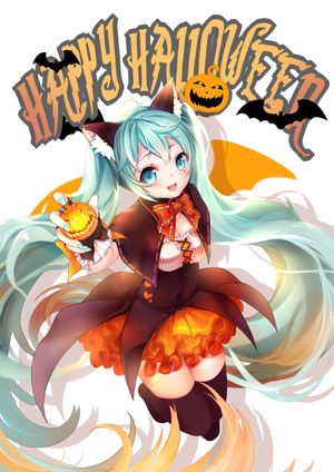 HD Wallpaper Pumpkin Halloween Witch and Nekomimi with Animal Ears  Free Download in Various Resolutions  1080P 2K 4K 5K