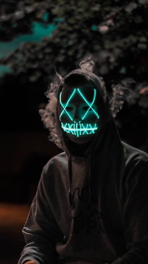 Mysterious and Mystical HD Wallpaper Purge Light Mask Halloween Dark Head Face  Free Download in Multiple Resolutions