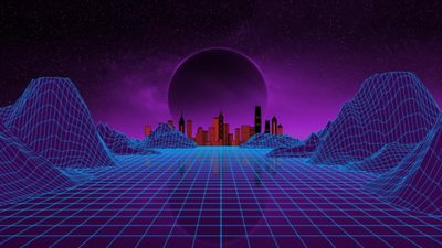 Explore the Futuristic and Artistic World of Purple Vaporwave in 4K HD Wallpaper