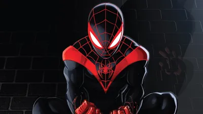 SpiderMan in Red and Black Marvel Superhero HD Wallpaper for Desktop and Mobile