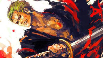 HD Wallpaper One Piece Roronoa Zoro with Sword and Green Hair  Free Download in 1080p HD Quality