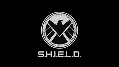 SHIELD Logo HD Wallpaper Marvel Comics Emblem on Simple Black Background  Free Download for Desktop  Mobile