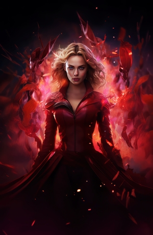 Enchanting Scarlet Witch Captivating Digital Art for Marvel Fans