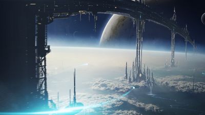 Explore the Space Empire HD Wallpaper with Science Fiction Elements and Stunning Architecture  WQHD HD Wallpapers for PC Mobile and Tablet  Free Download in Various Resolutions 1080P 2K 4K 5K