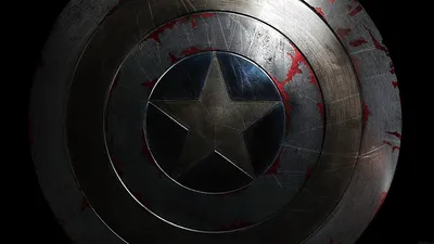 Captain Americas Iconic Shield HD Marvel Comics Wallpaper in Black and Gray