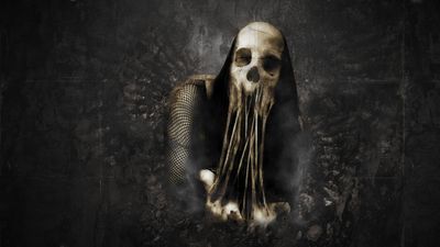 1080p HD Wallpaper Skull Head Digital Art with Death and Grim Reaper  Dark Fantasy Aesthetic