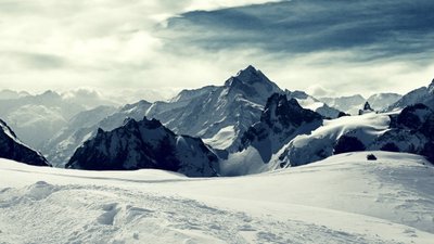 WQHD HD Wallpaper Snow Mountain Ranges Filled with Winter Landscape  Free Download